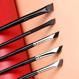 5/7 Piece Knife Edge Makeup Brush Set, Angled Flat Brow Liner Brush, Under Eye Brush, Scissor Detail Under Eye Brush, Precision Makeup Tools