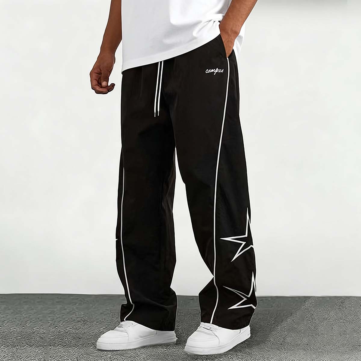 Men's Baggy Parachute Cargo Pants Elastic Waist Joggers Streetwear Sweatpants for Casual Hiking Track Wide Leg Trousers Hip Hop Y2K Fashion Oversized Drop Crotch Lounge Pants with Pockets Men's Baggy Parachute Cargo Pants Elastic Waist Joggers Streetwear Sweatpants for Casual Hiking Track Wide Leg Trousers Hip Hop Y2K Fashion Oversized Drop Crotch Lounge Pants with Pockets