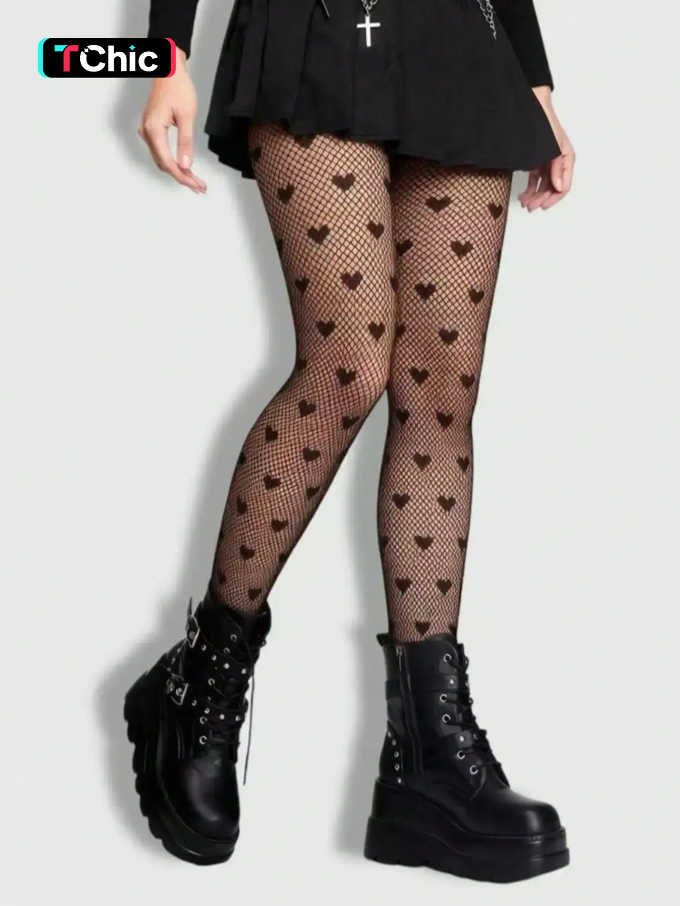 Women's Heart Fishnet Stockings, Transparent Net Socks, Fashionable Thin Underwear Pantyhose, Comfortable Design, Perfect for Daily Wear
