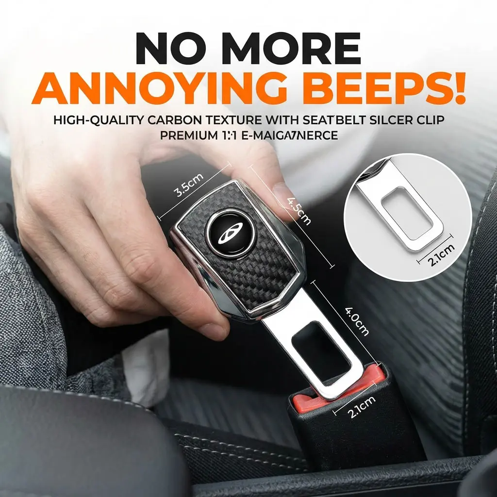 Stop Annoying Seatbelt Alarm Beep, Premium Metal Seat Belt Buckle Silencer Plug Interior Part for Chery Omoda5 Tiggo8 Tiggo7 Arrizo8 Jetour Dashing X70 Arrizo5 Tiggo9
