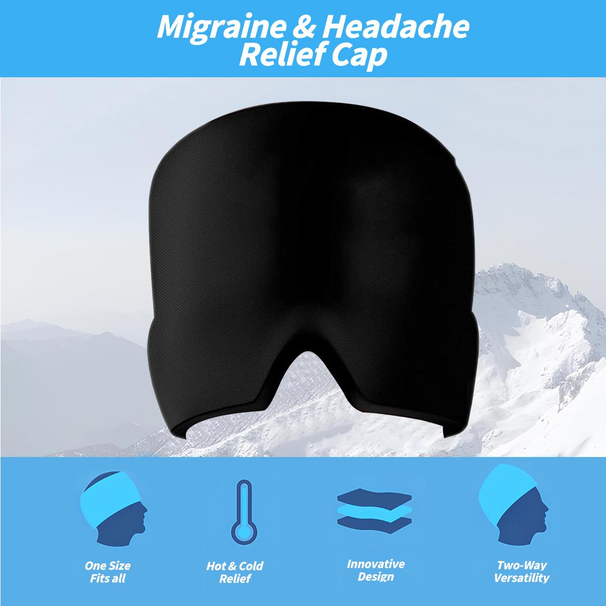 Migraine Headache Relief Cap Gel Ice Head Wrap Hot Cold Therapy for Sinus Puffy Eyes Tension Hangover Stress Relief