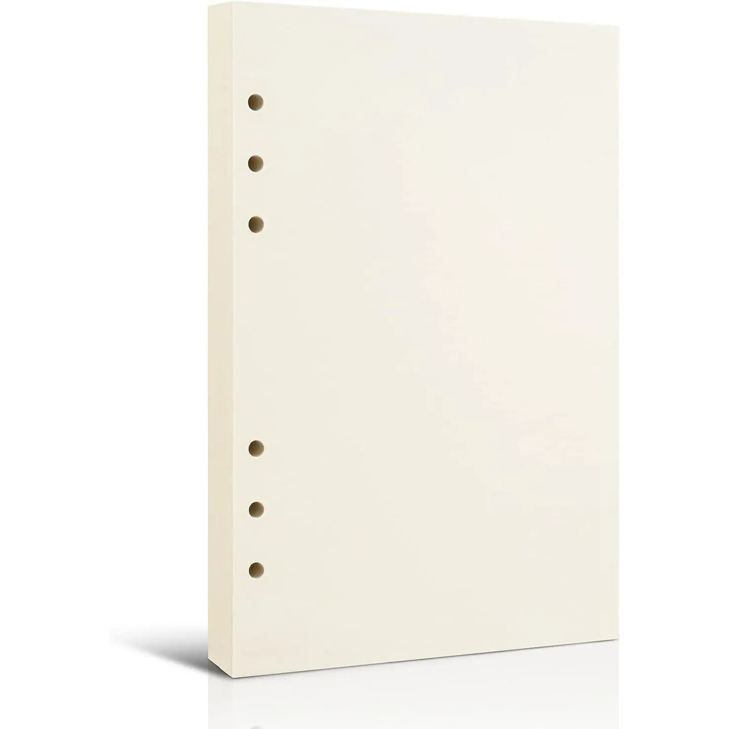 A5 Blank Refill Paper for 6-Ring Binders Planner Traveller Journal Notebook Dairy,Filler Paper Insert, 80 Sheets 160 Pages, Blank