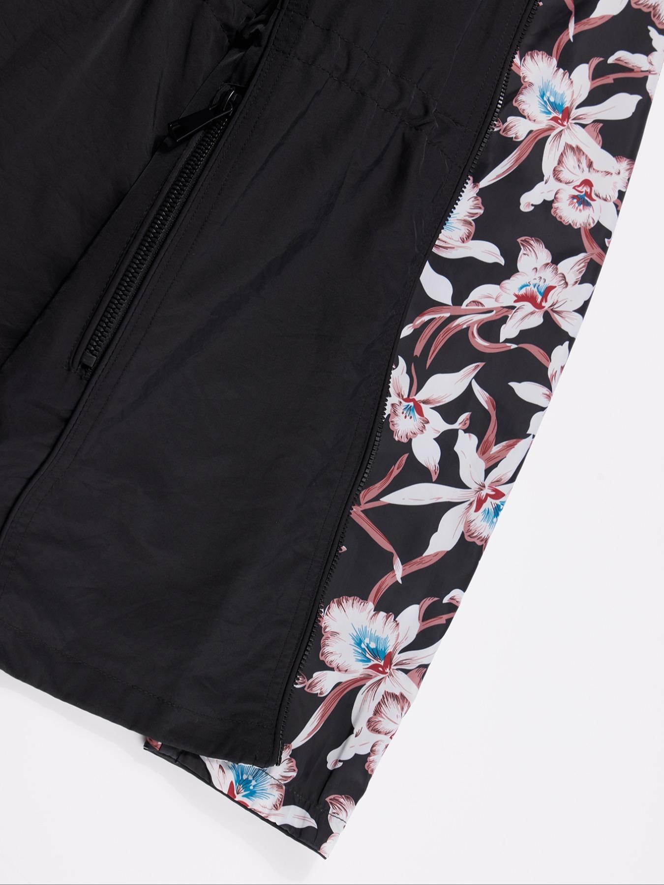 Giolshon Women's Plus Size Autumn Winter Reversible Jacket, Fashionable Hooded Windbreaker for All Seasons, Comfortable Business Casual Outerwear