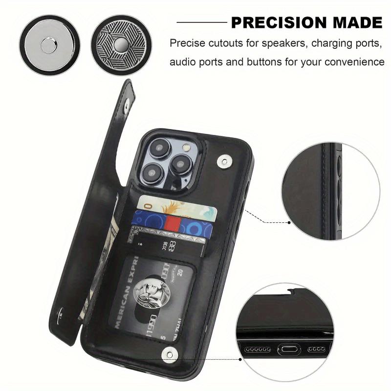 Phone Case - Black Bat TPU Phone Case, compatible with multiple functions such as bank cards and bus cards, stylish design, multifunctional protective case, for iPhone users. Suitable for iPhone 17/16/15/14/13/12.