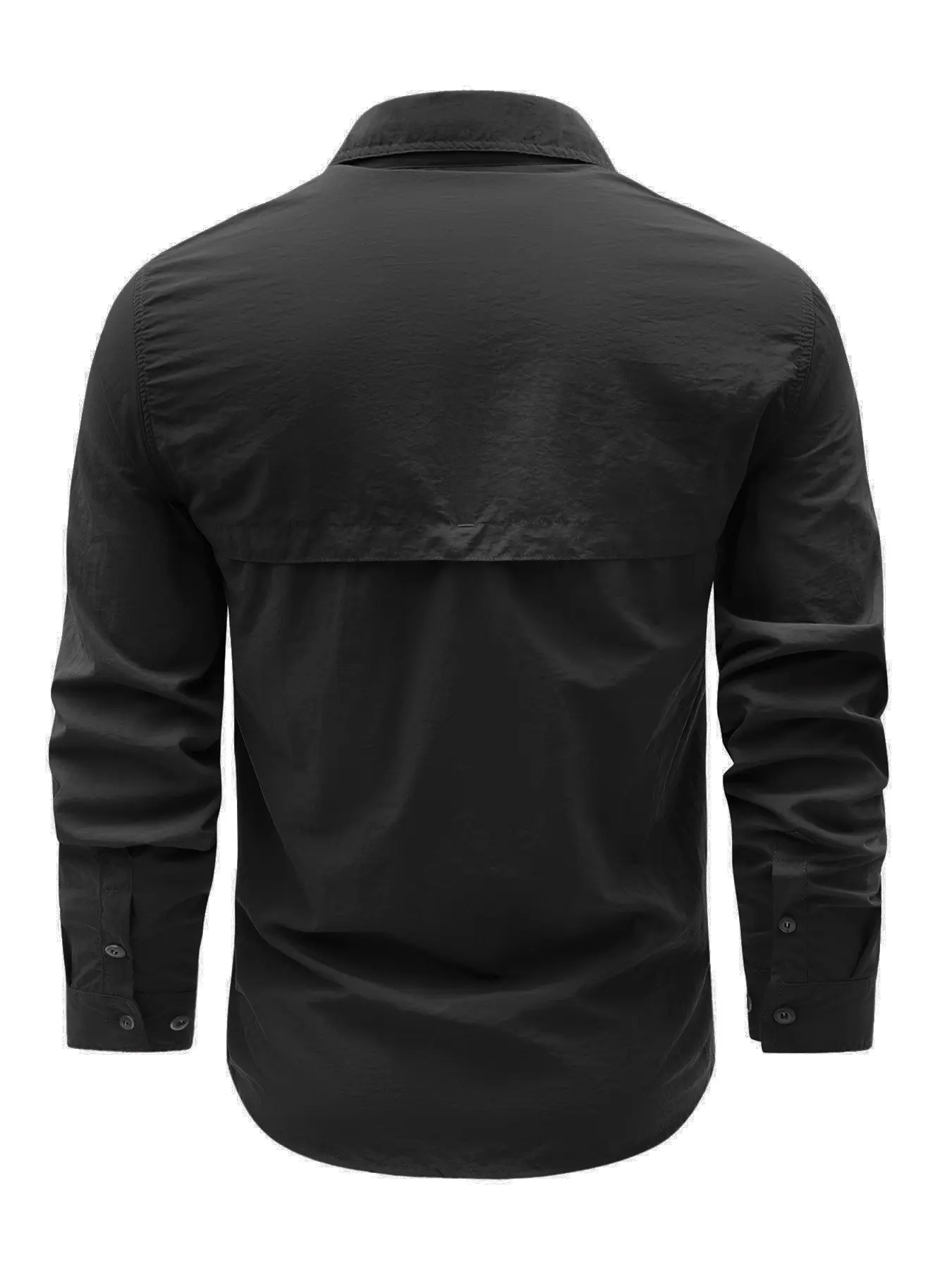 New Spring Fall Quick-Dry Long Sleeve Shirt, Multi-Pocket Men's Thin Workwear Casual Fishing Shirt, Suitable for Daily Outing