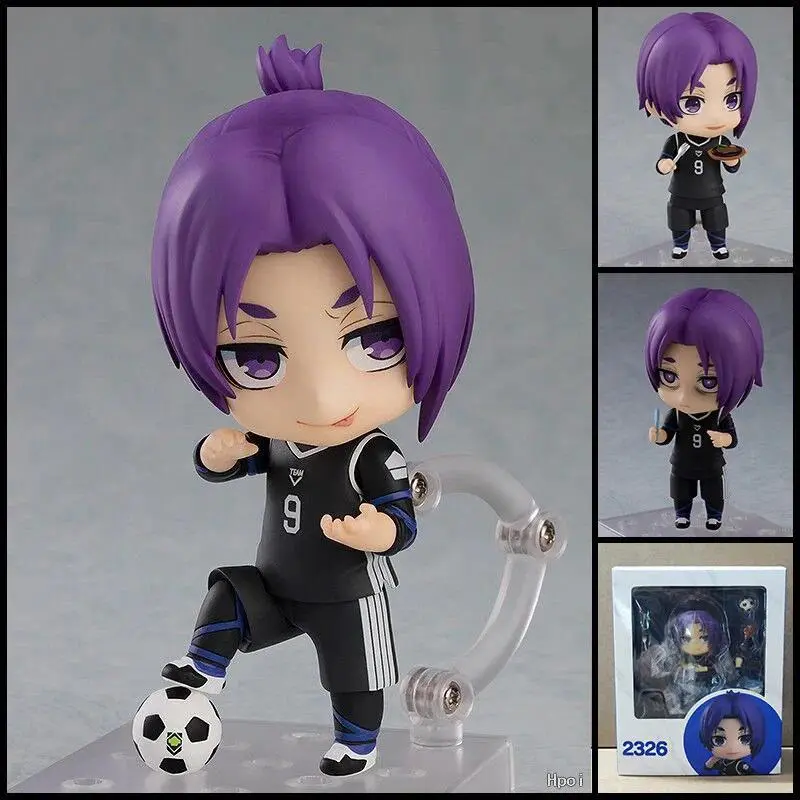 2326 Reo Mikage Blue Lock Chibi Articulated Action Figure - Face Swap Collectible Figurine, Decorative Accessory for Anime Fans, Anime Fan