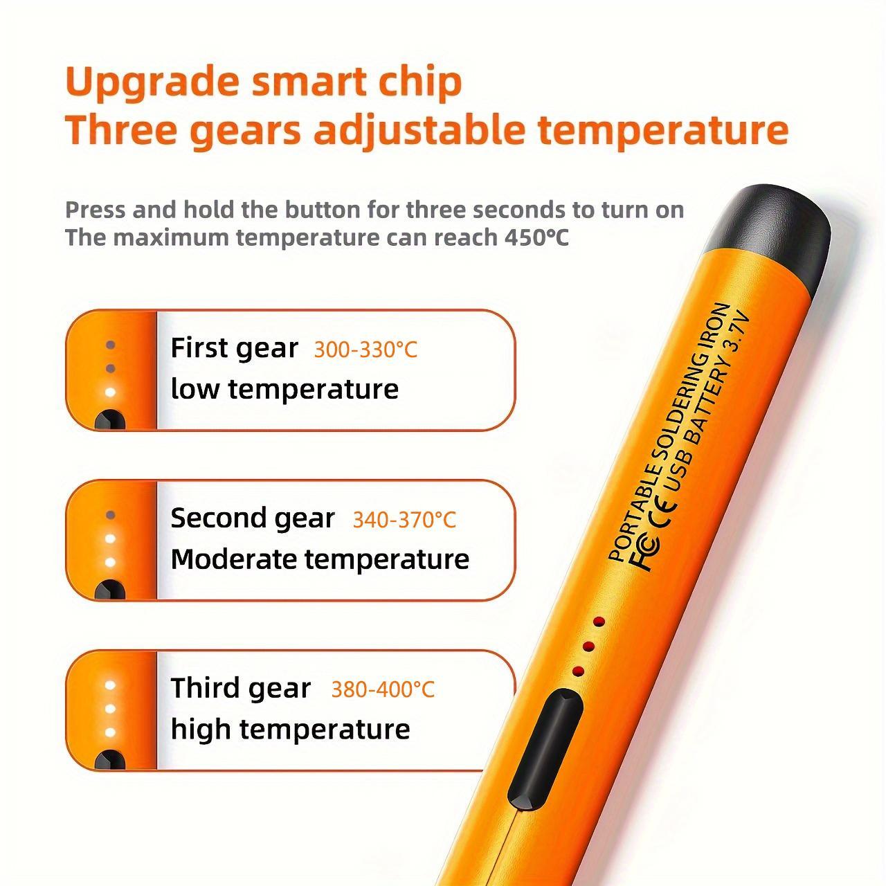 USB Or Battery Dual-use Soldering Iron, 3-speed Temperature Adjustable Soldering Iron with Storage Box, Soldering Iron Tool Kit for Home & Office