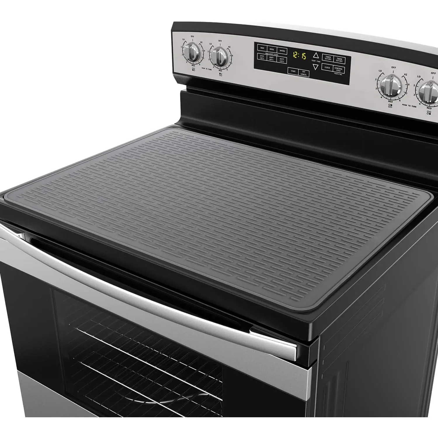 2026 Stove Top Cover for Electric Stove, Silicone, Stove Mat for Glass Top, Glass Cooktop Protector, XL Dish Drying Mats For Kitchen,Oven Covers for Electric Stove,Gray,28 x 20