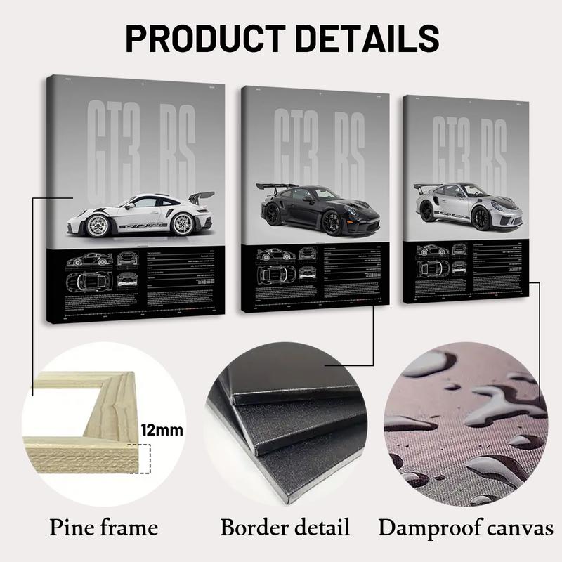 3 Counts Wooden Framed Canvas, Cool Supercar Poster, Exquisite Sports Car Patterns, Exquisite Fashion Poster, Perfect Living Room Decoration, Modern Art, Family Poster, Wall Art Decoration, Ideal Gift, Waterproof, Artwork, Modern Home Decor 3 Counts Wooden Framed Canvas, Cool Supercar Poster, Exquisite Sports Car Patterns, Exquisite Fashion Poster, Perfect Living Room Decoration, Modern Art, Family Poster, Wall Art Decoration, Ideal Gift, Waterproof, Artwork, Modern Home Decor