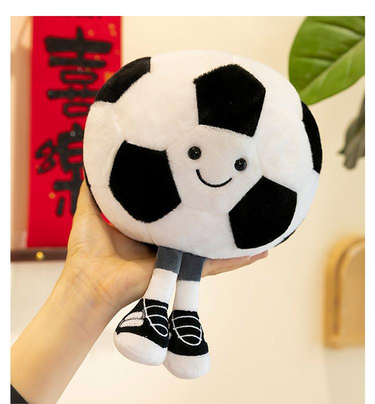 11.76inch Football Plush Toys Soft Stuffed Sports Plush Balls Cute Fun American Soccer Doll Toys with feet Creative Football Spherical Decor Throw Pillow for Christmas Kids Gift (Football)