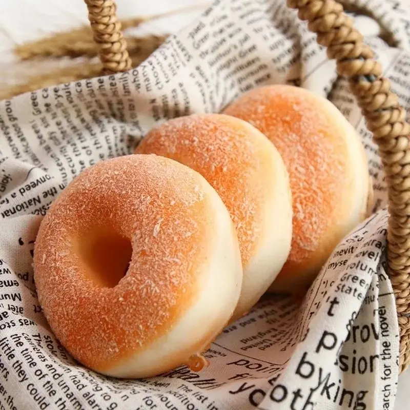 Simulation Food Squishy Toys - Slow-Rising Squeeze Bread, Toast, Donuts - Fidget Toy for Stress Relief, Funny Desktop Decoration