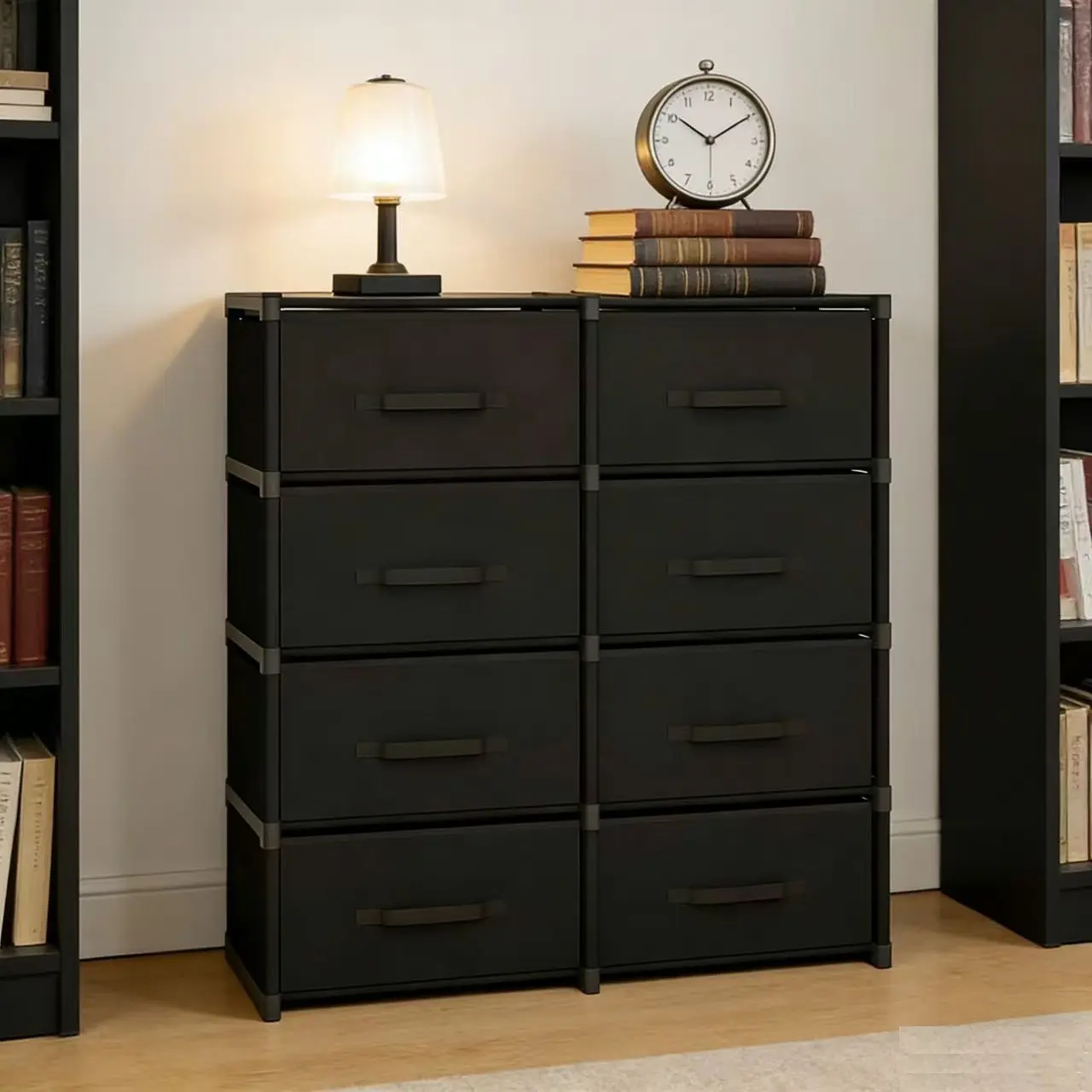 Multi-Functional Metal Frame Drawer Storage Cabinet, Modern Storage Cabinet, Space-Saving Wardrobe, Easy Installation, Durable, for Bedroom, Living Room, Office