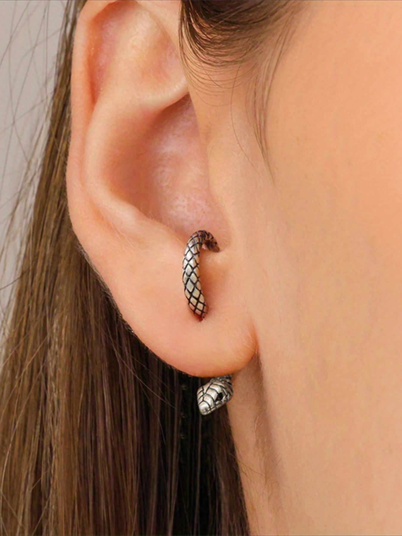 Women's Elegant Snake Design Earrings, Fashionable Jewelry for Party, Daily Clothing Decor, Casual Trendy Jewelry, Trendy All-match & Exquisite Jewelry for Birthday Gift