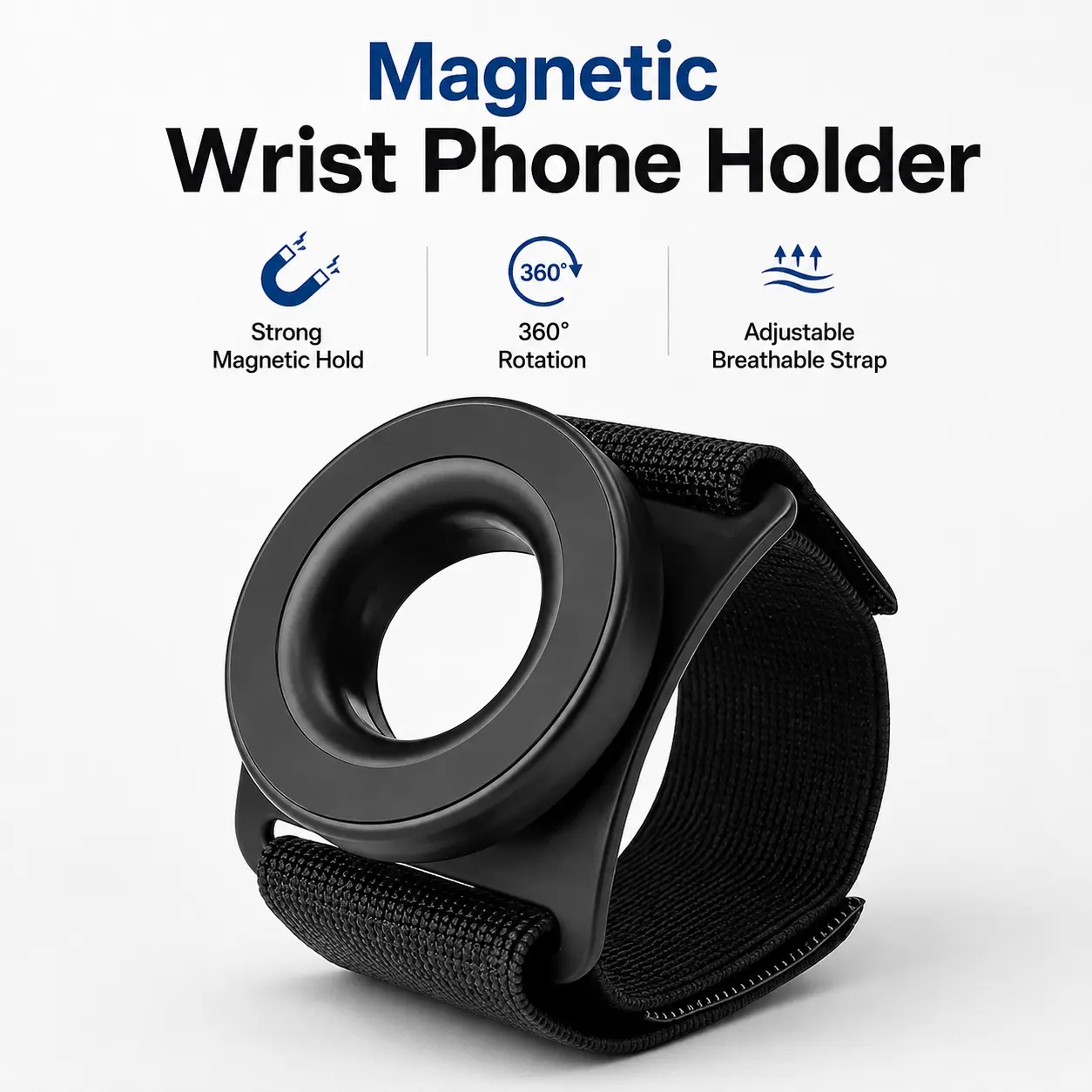 Strong Magnetic Suction Bracket Mount Mobile Phone Holder Wrist Strap Arm Dedicated For  13 14 15 16 Pro Max