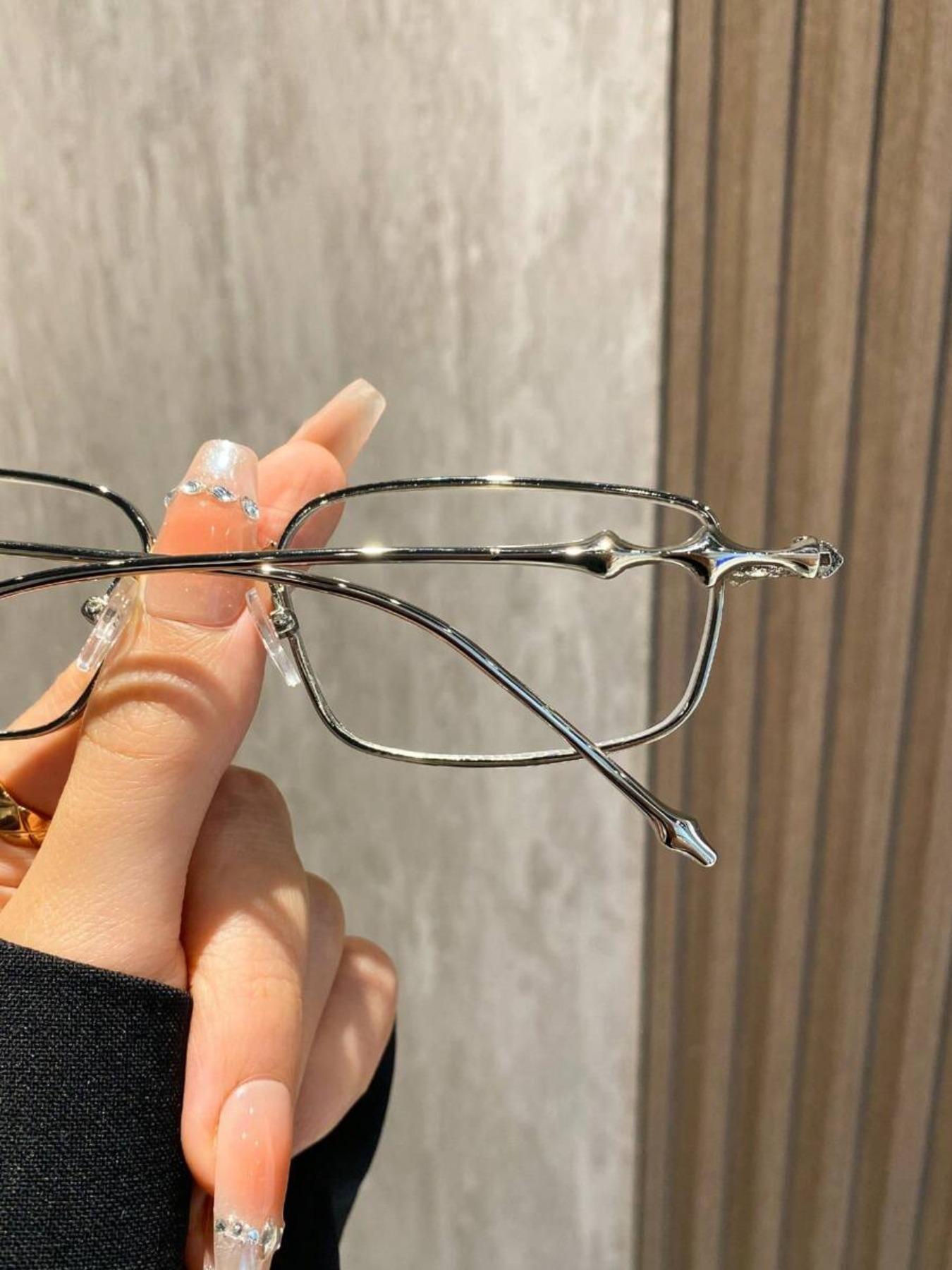 Fashion Full Rim Eyeglasses, Square Frames Eyeglass, Casual Versatile Eyeglasses for Women & Men, Fashion Eyeglasses for Daily Wear