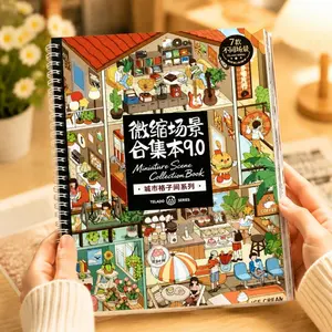 Telado Vol.9 3D DIY Decal Sticker Book with Tweezers, Urban Miniatures Cubicle Collection with 7 New Scenes, Scrapbooking & Stamping Craft Kit for Journaling & Collage, Creative Stress Relief Gift for Adults Colored Markers summerwins,summerwins
