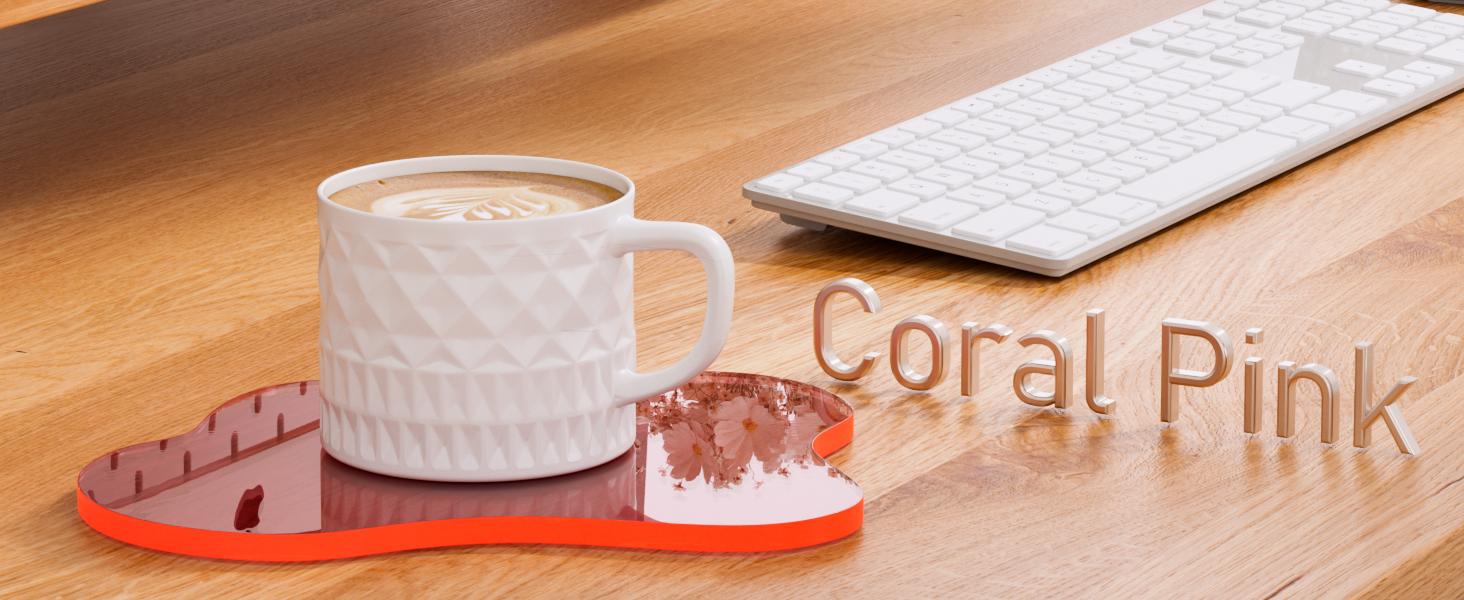 Acrylic coaster decorative plate, irregular bar counter coaster, transparent cloud shaped coffee cup coaster, very suitable for desktop protection and accessory display.(Clear)