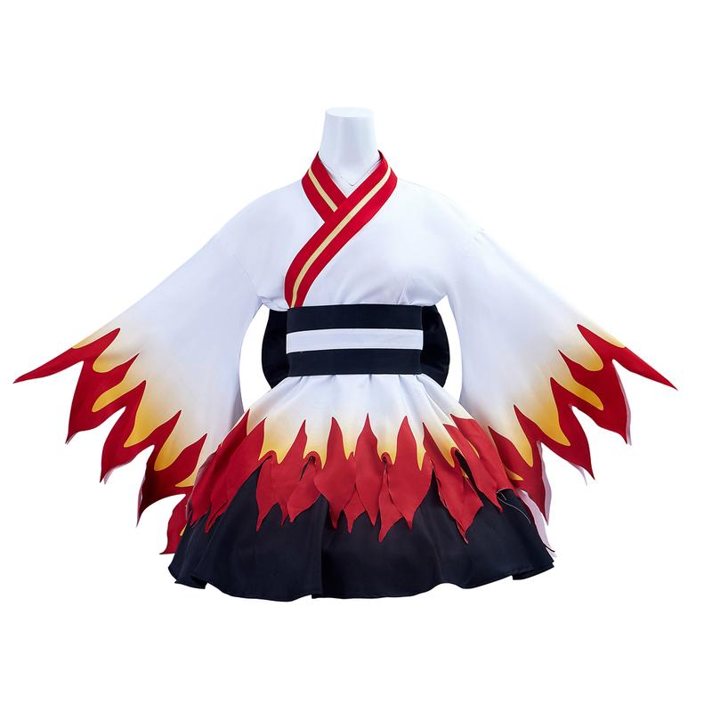 Demon Slayer Cosplay Costume Rengoku Kyoujurou Fanart Costume Women Japanese Kimono Outfit Costume Demon Slayer Cosplay Costume Rengoku Kyoujurou Fanart Costume Women Japanese Kimono Outfit Costume