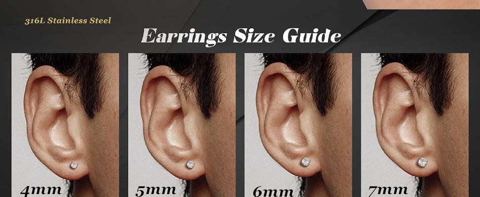 4 Pairs Stainless Steel Magnetic Earrings for Men Women Shiny Round Cubic Zirconia Stud Earrings Non-Pierced Ears Hypoallergenic Trend Fake Earrings 4-7MM SpringStatements