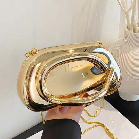 Women's Elegant Chain Strap Evening Bag, ExquisiteTrendy Clutch Bag, Clutch Purse, Fashionable Bag for Party Decoration，Christmas Gift, Valentine's Day Gift, Ideal Gift, Evening Chain Purses