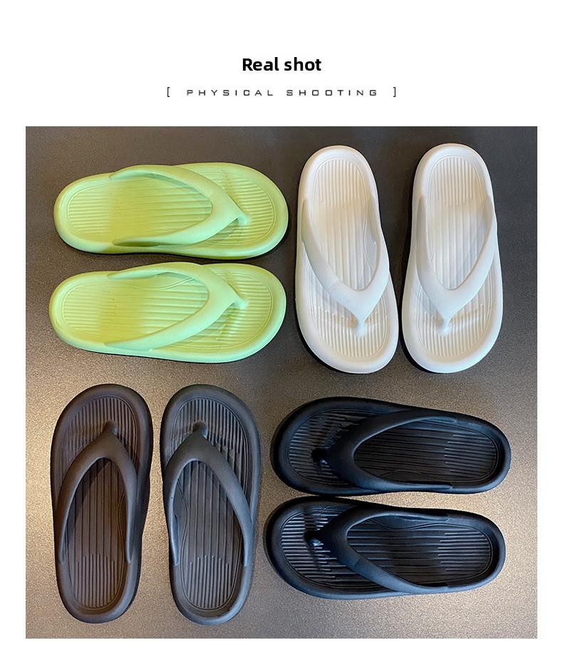 Summer Unisex Flip Flops Thick Sole Men Women Non Slip Beach Sandals Soft Bottom Couple Slippers Wear Resistant Footwear