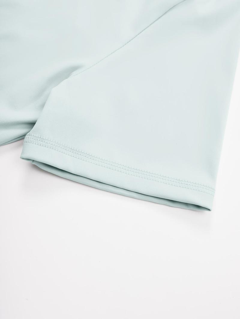 Two-piece Set Women's Solid Tracksuit Set, Sporty Short Sleeve Round Neck Tee & High Waist Biker Shorts Set for Fall, Jogging Suit Set, Ladies Sportswear for Yoga Gym Workout, Minimalistic Outfit Black Girl Outfits, Activewear, Fitness Outfit