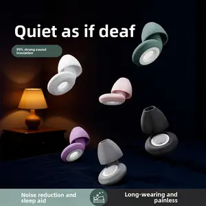 Cross-border explosion professional waterproof noise reduction silent sound insulation sleeping earplugs split design adult swimming waterproof earplugs