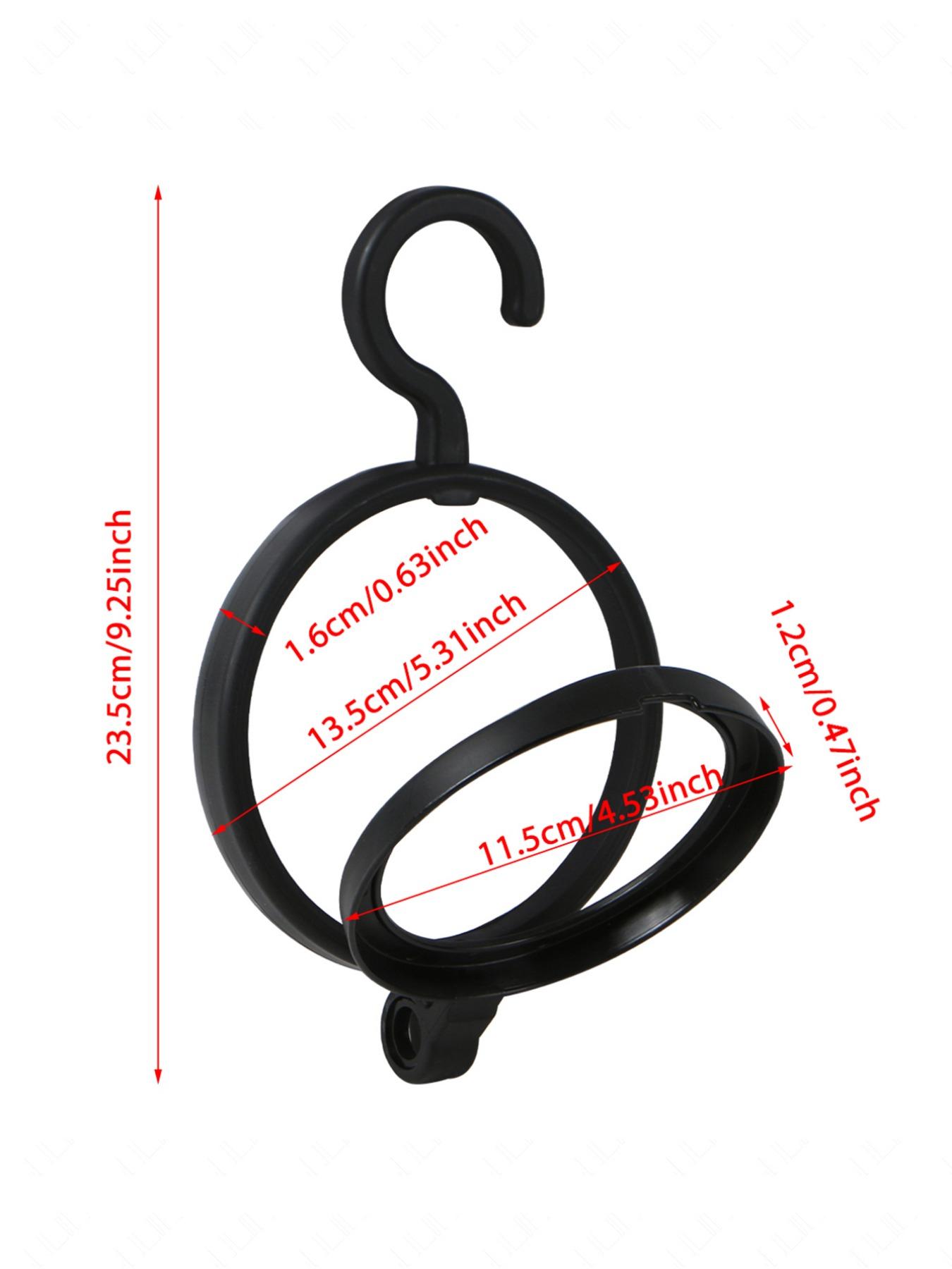 4pcs Basic Solid Color Multi-functional Hair Hooks for Women & Men, Simple Foldable & Easy Carry Wig Storage Hanger for Daily Use, Multifunctional Hanger, Door Back Shelf Hanger, Wall Mounted Hanger, Space Saving Hangers