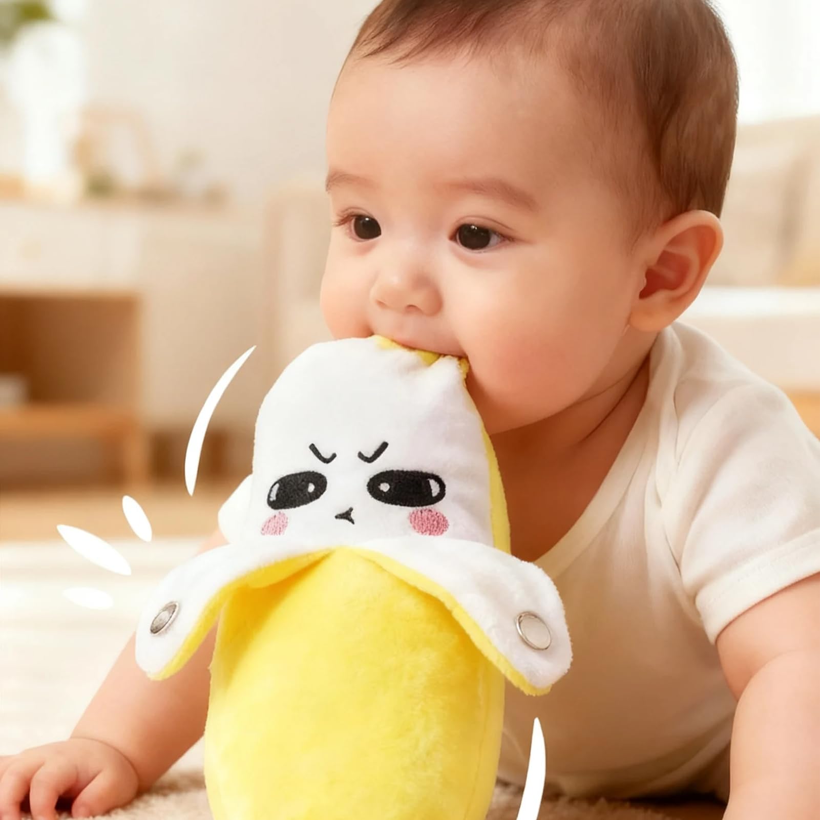 Music Plush Toy -Banana & Carrot Electric Plush Toys for Parent-Child Interaction, Couples & FriendsPrank Toy, Valentine's Day & Easter Party FunGift for Kids & Adults stuffed animals cute girlygifts