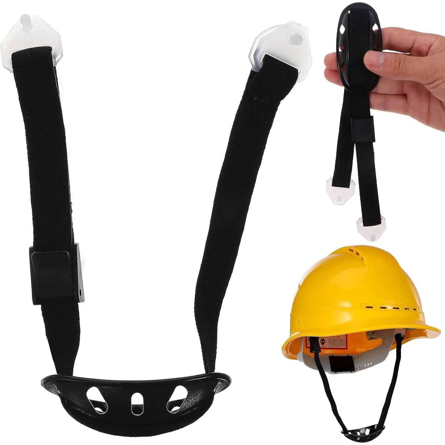 2pcs Universal Helmet Chin Strap for Hard Hat - Adjustable Safety Helmet Chain Belt Protection Durable and Comfortable Chin Strap Supplies for Construction Work