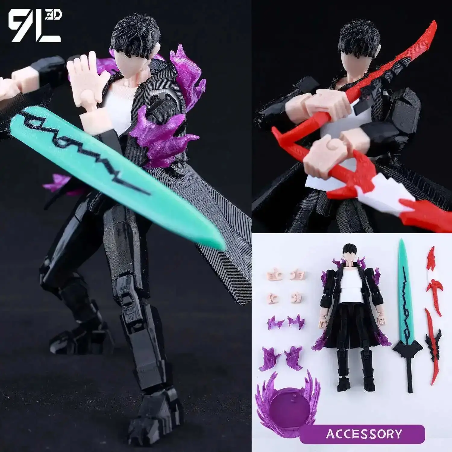 Unisex 9l3d 3D Printed Titan13 T13 Dummy13 Plastic Anime Action Figure (13~15cm Tall), Version 1.0 14+y Artist-Friendly Collectible Toy with Multi-Jointed Movable Parts, Classic Novelty Collectibles for Valentine's Day, Invincible Mark, Conquer, Finished