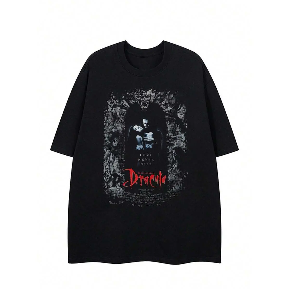 Plus Size Men's, Bram Stoker's "Dracula" Movie - Themed  Graphic Casual Soft Short Sleeve Pure Cotton 220g Pattern Printed T-Shirt
