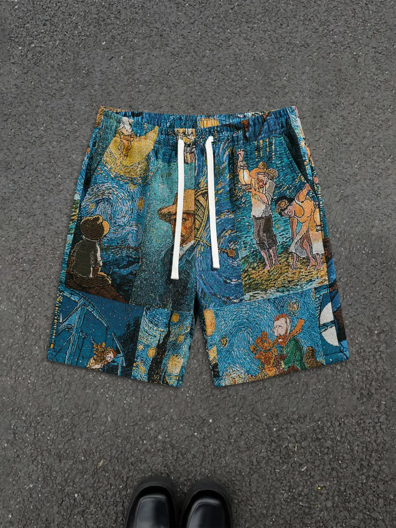 Men's Summer Loose Fit Ethnic Shorts, Comfortable Casual Wear, Breathable Fabric, Ideal for Hot Weather, Trendy Men's Apparel