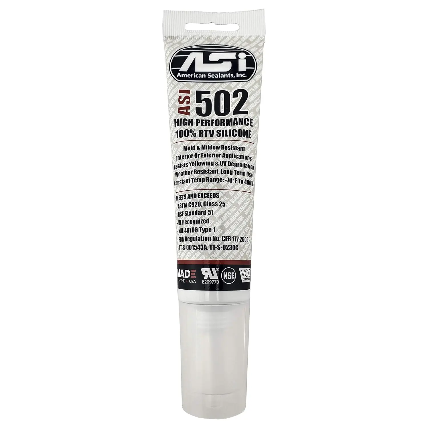 Sealant  RTV - 2.8 oz Squeeze Tube -Clear-