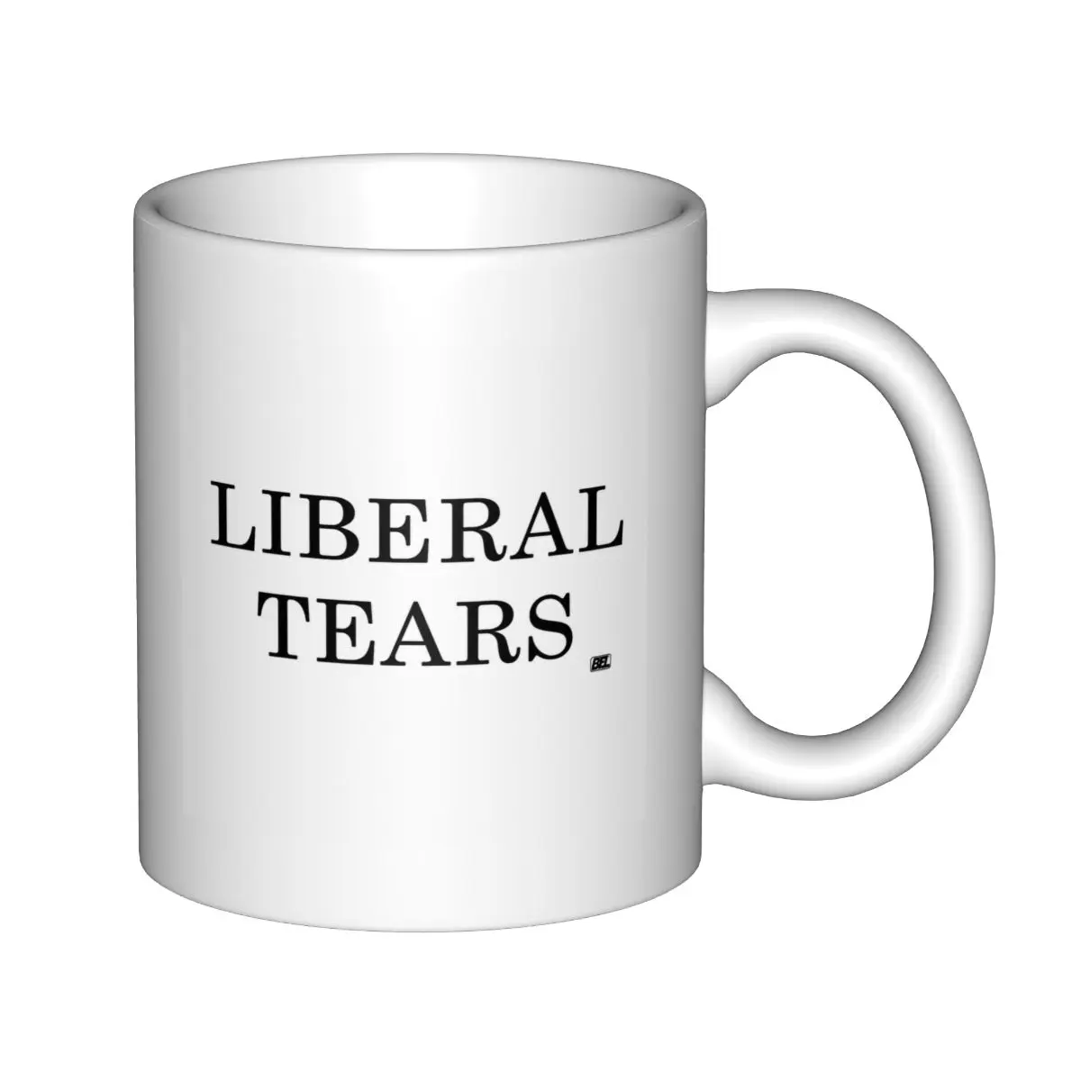 Liberal Tears Accent Coffee Mug, Bold Statement Slogan Black Interior Two‑Tone Ceramic Cup, Funny Sarcastic Novelty Gift # SarcasticMug # GagGift # Statement Mug
