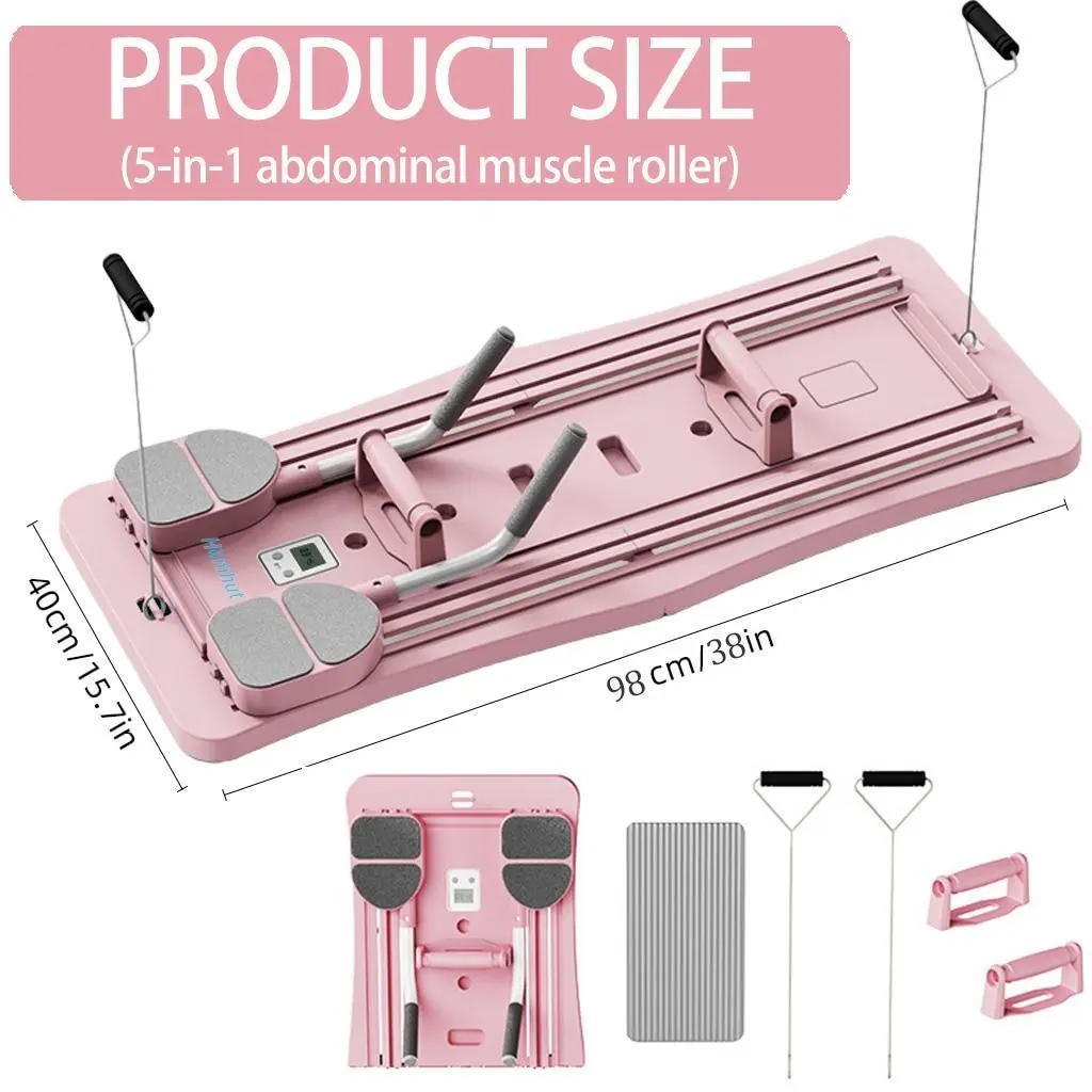 Multi Track Split Sliding Fitness Gear Digital Count Panel With Pull Ropes Home Plantar Fascia Relief Waist Limb Rehab Training Board