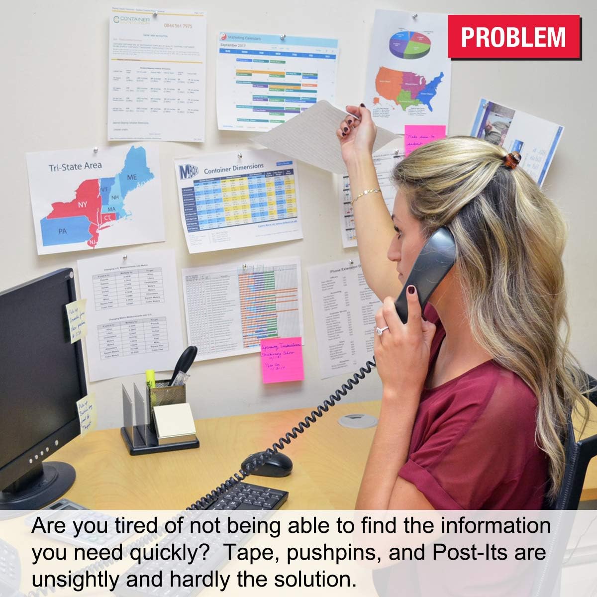 SwitchFile Reference Organizer Displays Both Landscape or Portrait Documents, Desk or Wall Mount, Featuring, 10 EZ-Load Pockets to Hold 20 Sheets of Paper (Colored Pockets)