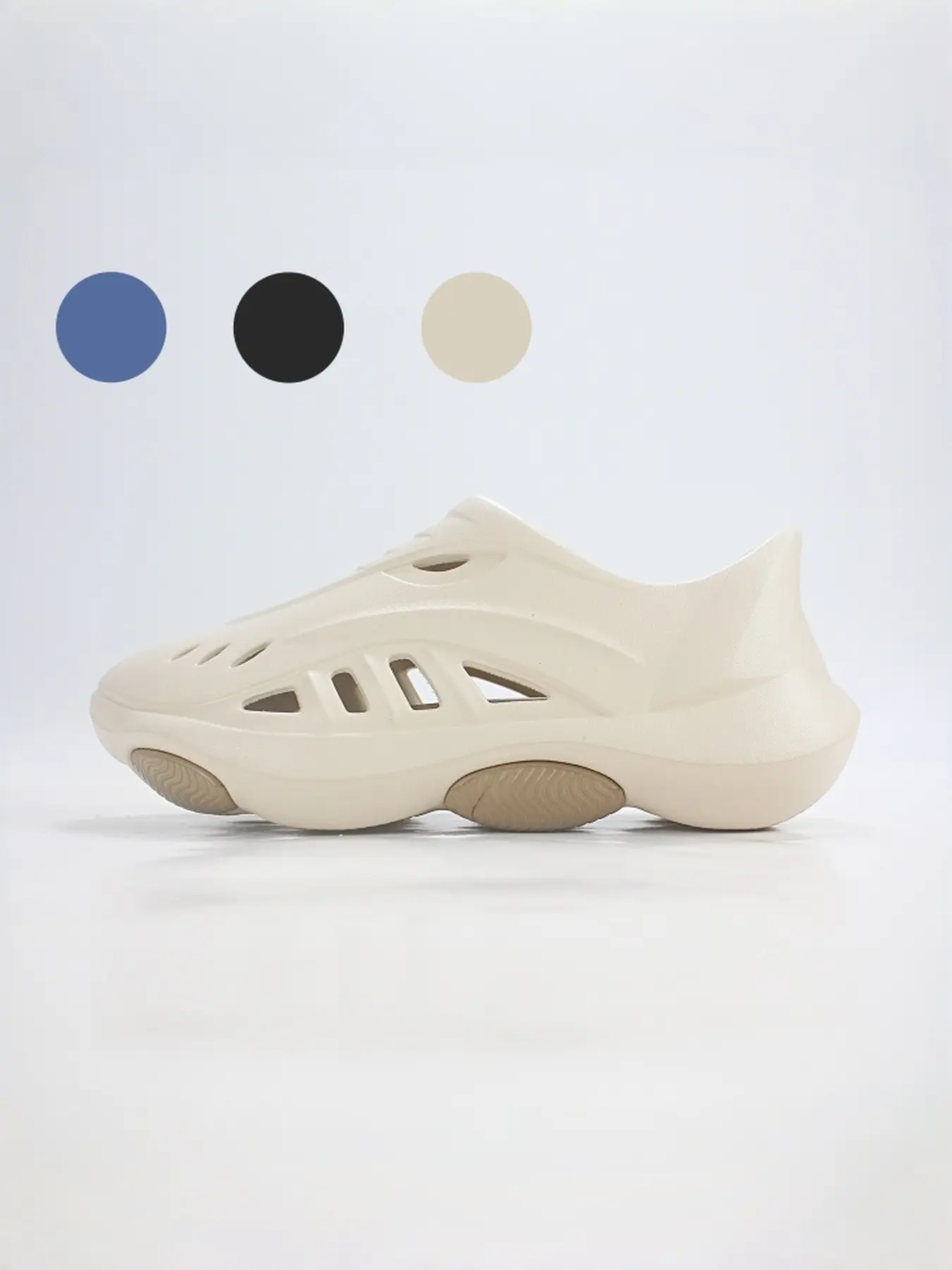 Men Perforated EVA Slip On Clogs Chunky Shock Absorbing Sole Ventilated Water Shoes For Fishing And Beach Walking