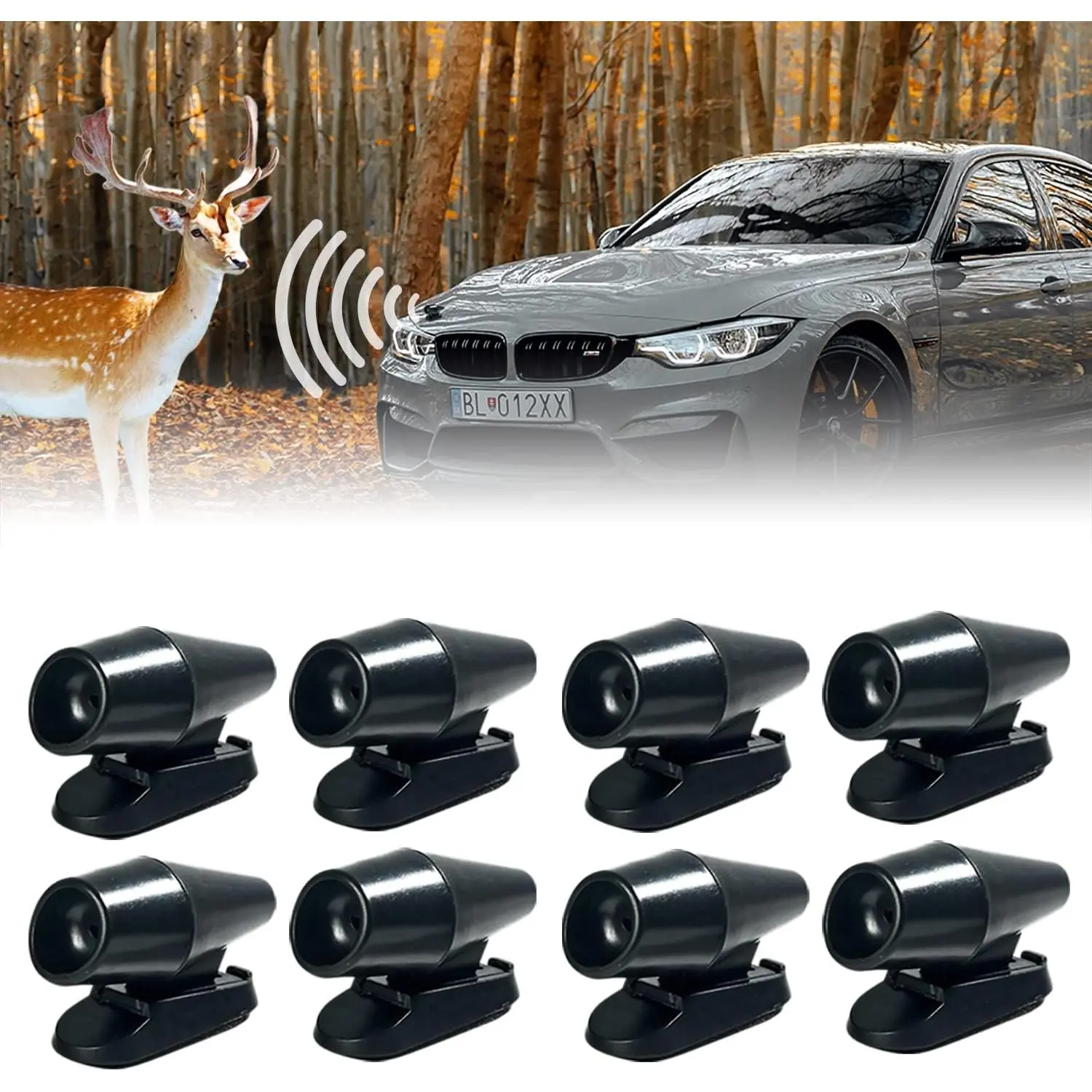 AOCISKA 8 Pieces Deer Whistle,Deer Warning Whistles Device for Car,Save Deer Whistles Repellent Devices,Deer Whistles for Vehicles,Car Deer Warning Devices Animal Alert for Cars Trucks Motorcycles
