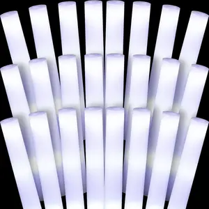24 Pcs LED Foam Sticks Bulk White Light up Sticks Flashing Glow Baton Wands Themed Party Set, Glow in the Dark Party Supplies for Wedding, Raves,Concert,Birthday,Sporting Eventsfidget toys