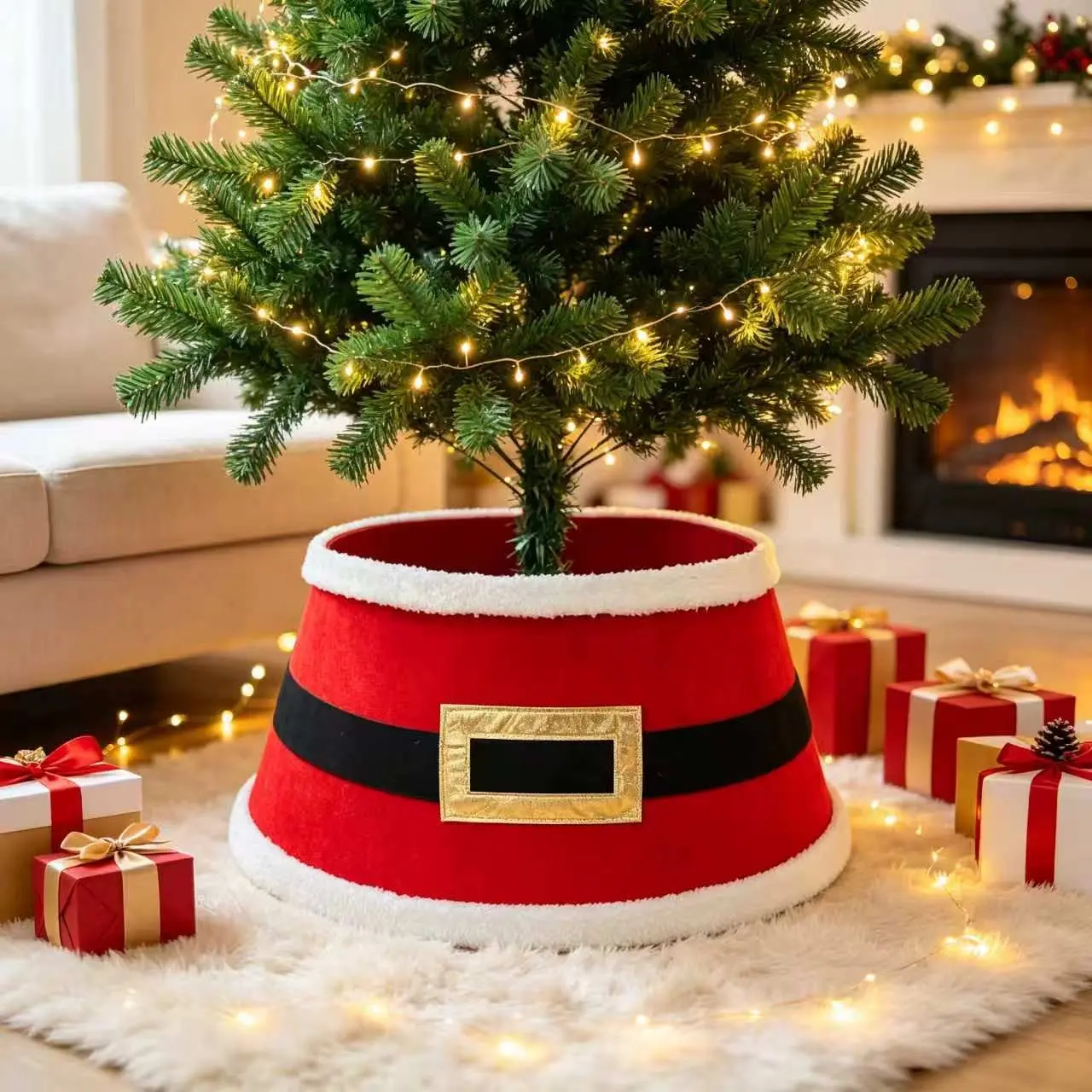 22-Inch Christmas Tree Skirt, Creative Base Decoration, Scene Setup Props, Holiday Celebration Decor, Perfect for Christmas Celebrations