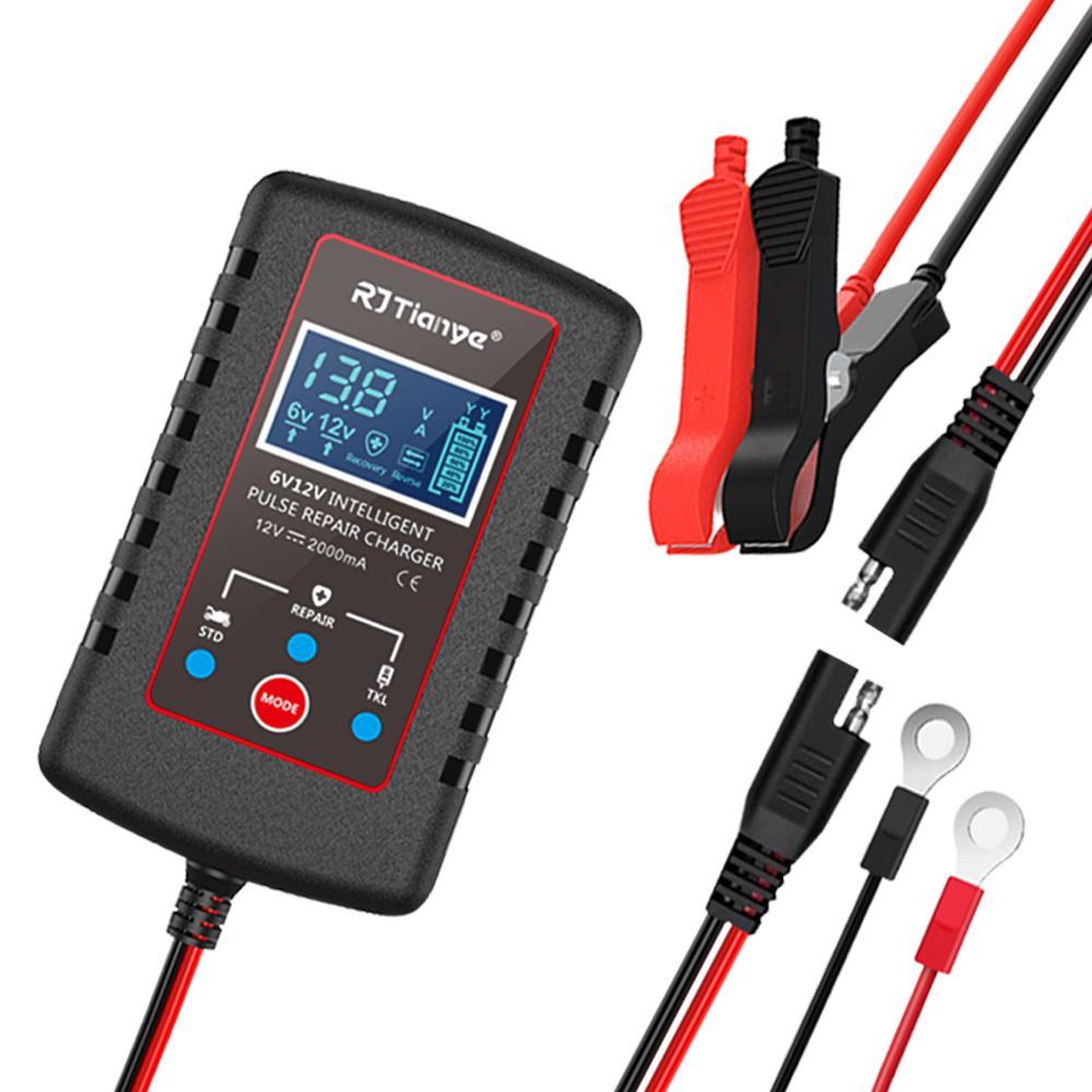 Smart Battery Charger, 1 Count Multipurpose 6V 12V Automatic Float Charger, Car Battery Charger, Car Body Repair Tool