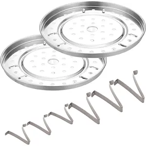 2-Pack 8.46-Inch Pressure Cooker Rack Stainless Steel Food Steamer Canning Rack with 3 Short and 3 Tall Detachable Legs for Water Bath Pot,Pressure Canner (8.46"/215mm)