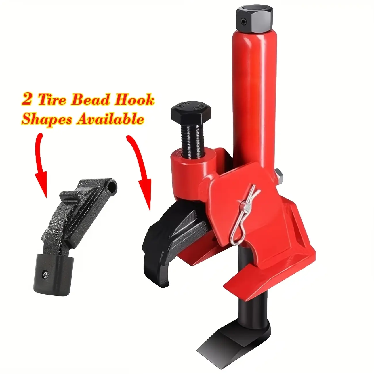 Portable Tire Bead Breaker Mounting Tool, Industrial-Grade Jack Accessory for 8"-16" Tires, 10" Hand Tool with 2 Bead Hook Shapes, Ideal for Auto Repair Shops & Home Garages, 8" To 16"