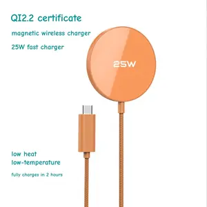 25w Magnetic Wireless Charger Qi2.2, Compatible with iPhone 17/16 Pro/max, 15 Plus/14 Pro/13/12, Magsafe Apple Dedicated Base