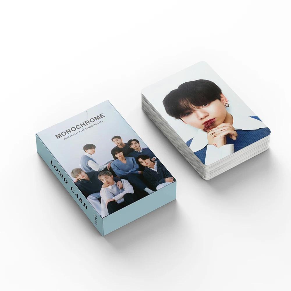 55Pcs/Box Kpop MONOCHROME POP UP Photocards Lomo Cards Photo Card for Fans Collection