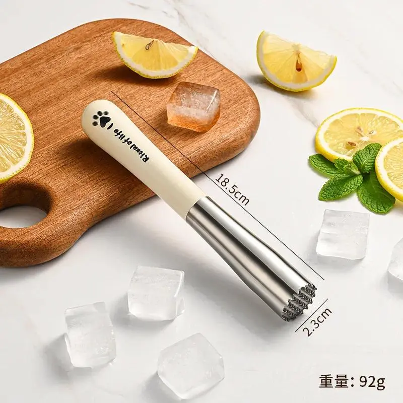 Stainless Steel Muddler Stick for Fruit Juice Lemon Tea Making, Food Grade Material, Multi Function Ice Crushing & Fruit Pressing Tool, 1 Piece