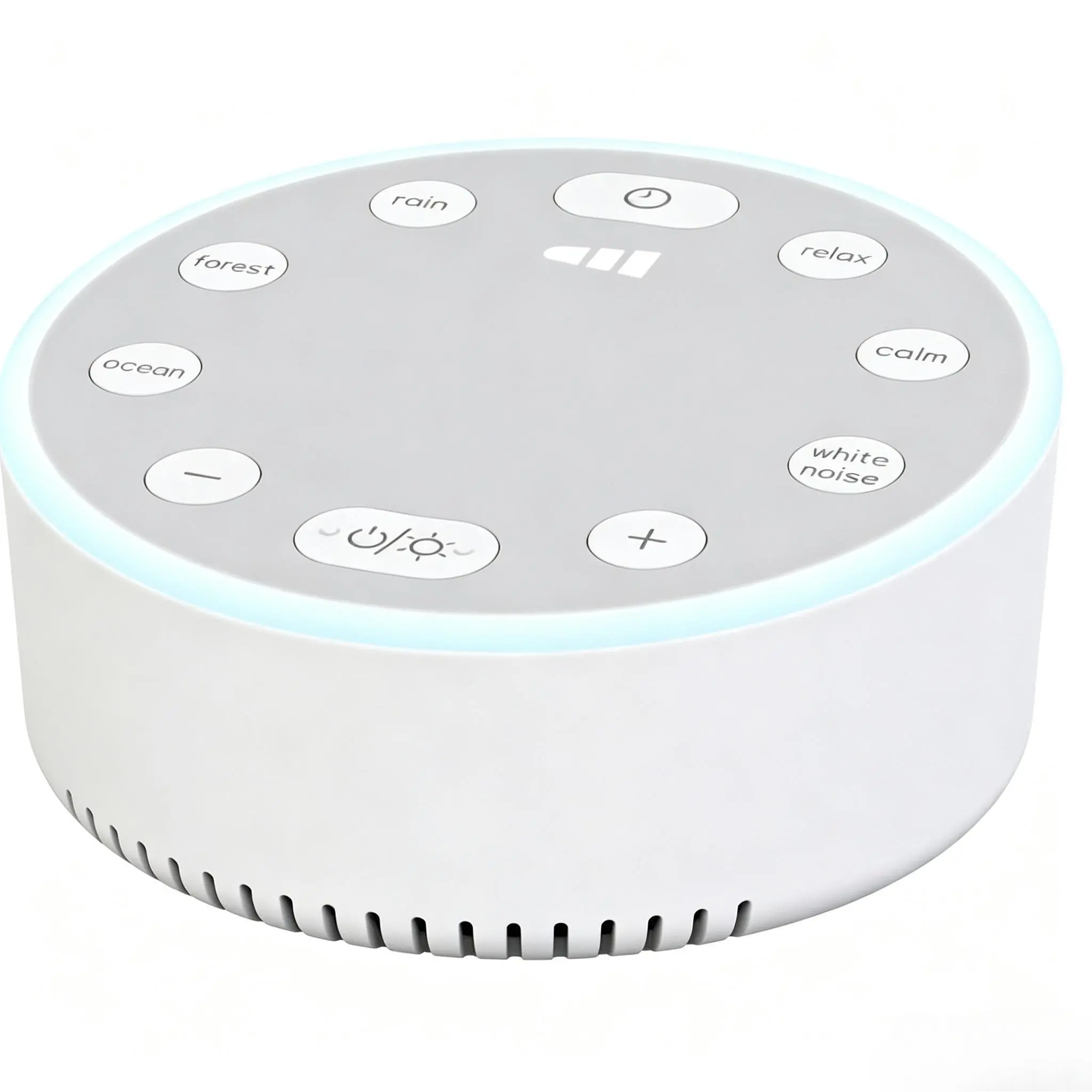 White Noise Machine for Sleeping, 6 Sleep Sounds (Rain, Ocean, Forest, White Noise & More) with Ambient Night Light, Portable Sound Machine