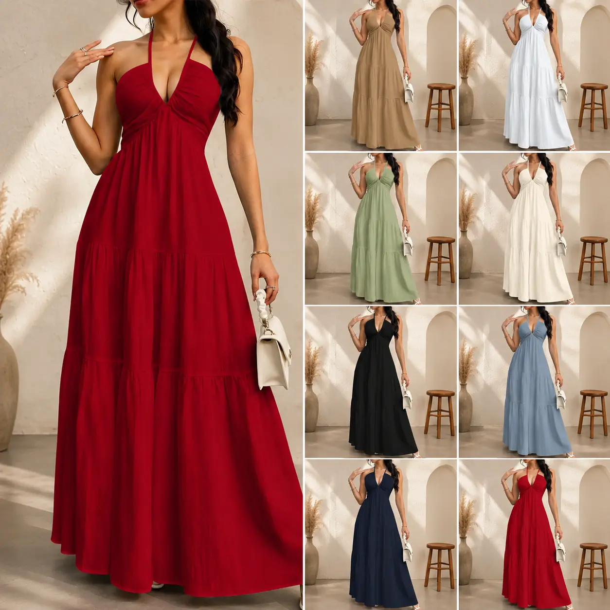 Women's Plain Dress, Summer Clothes Women, Casual Basic Loose Fit Sleeveless Dress for Beach Holiday Vacation, Ladies Summer Clothes, Women's Clothing, Womenswear, Dresses for Party, Minimalist A Line Dress gift