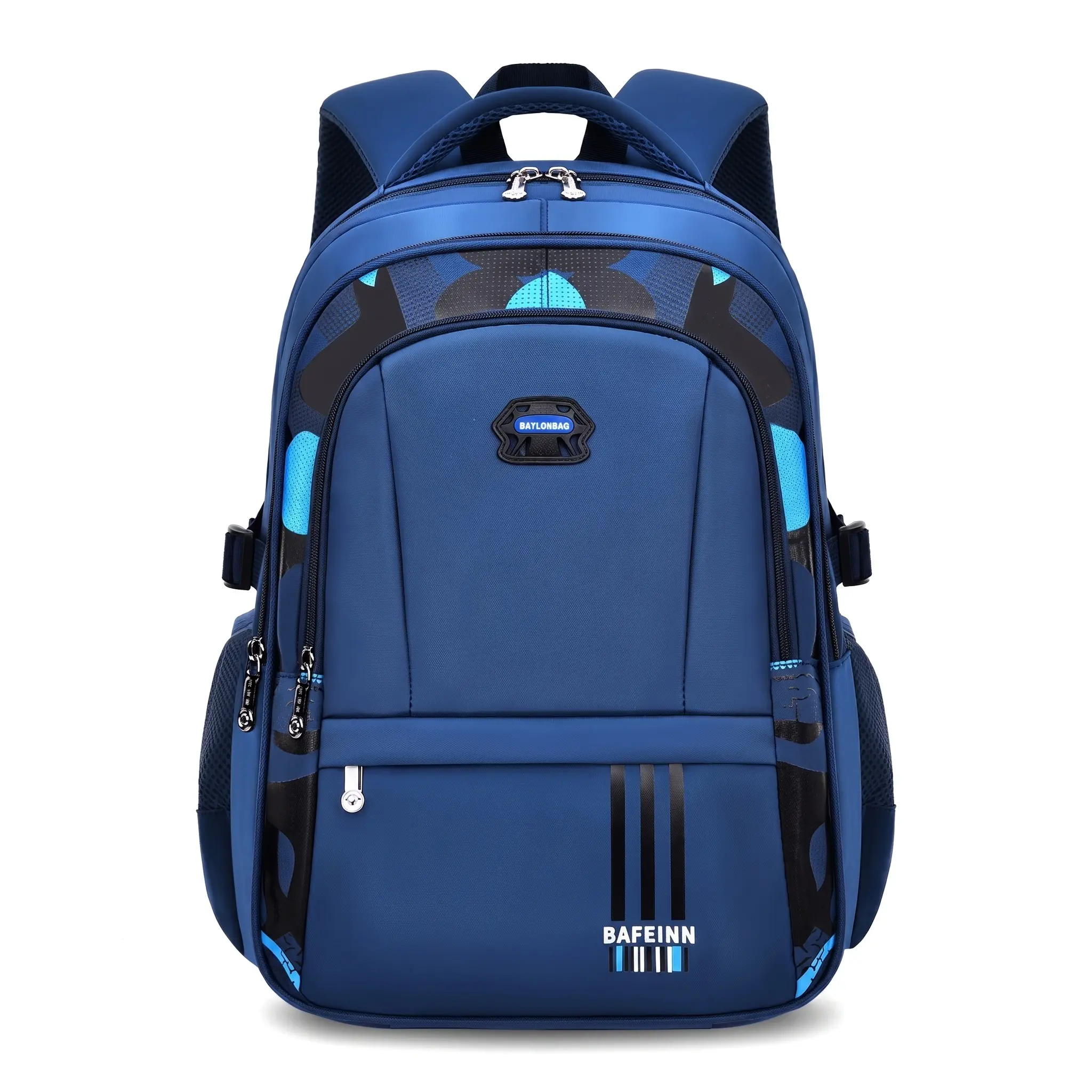 [Back-to-School Season] Boys 3rd 4th Grade Lightweight School Backpack Breathable Waterproof Oxford Fabric Ultra Light Spine Protection Night Safety Reflective Cushioning Shoulder Strap